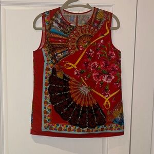 Dolce & Gabbana Multicolor Floral Silk Sleeveless Top